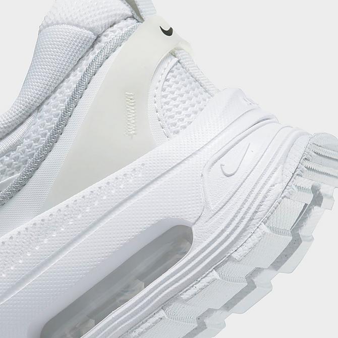 Front view of Women's Nike Air Max Bliss Next Nature Casual Shoes in White/Summit White/White Click to zoom