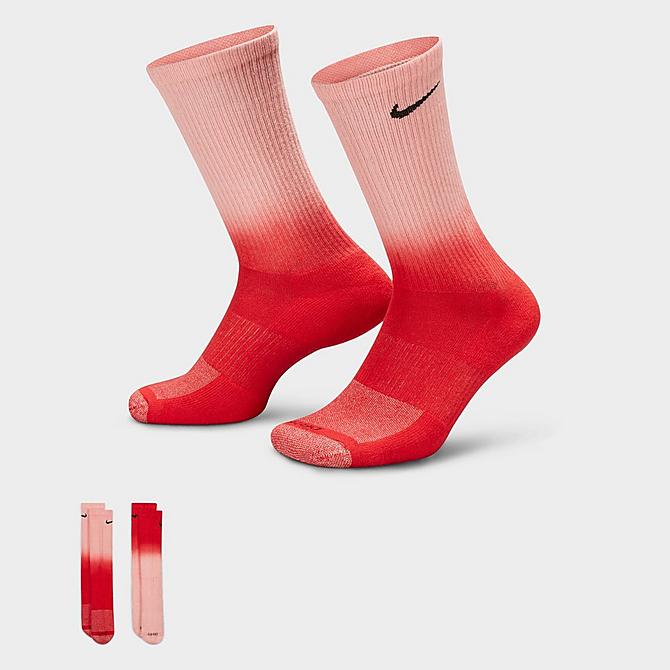 Back view of Nike Everyday Plus Cushioned Crew Socks (2-Pack) in Multi-Color Click to zoom