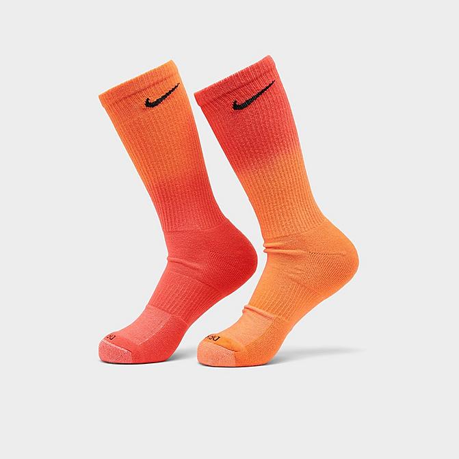 Front view of Nike Everyday Plus Cushioned Crew Socks (2-Pack) in Multicolor Click to zoom
