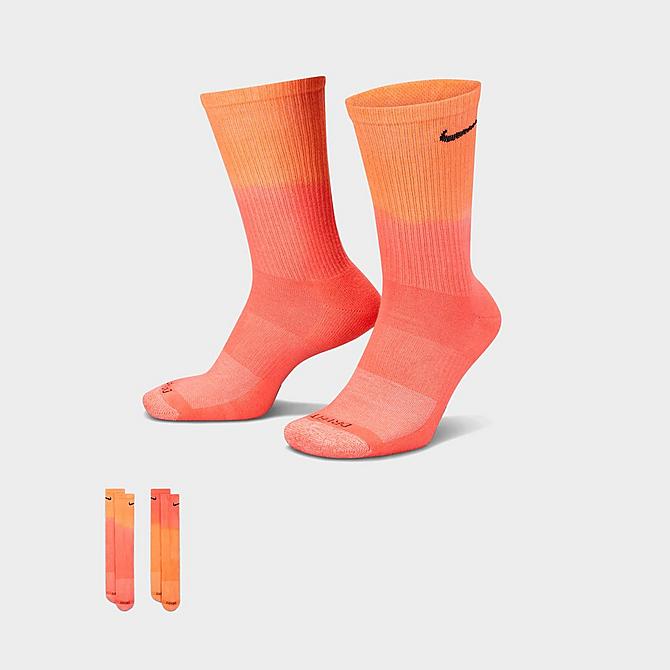 Back view of Nike Everyday Plus Cushioned Crew Socks (2-Pack) in Multicolor Click to zoom