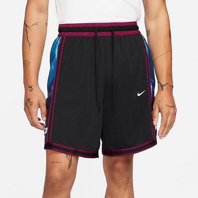 Front view of Men's Nike Dri-FIT DNA+ Shorts in Black/White Click to zoom