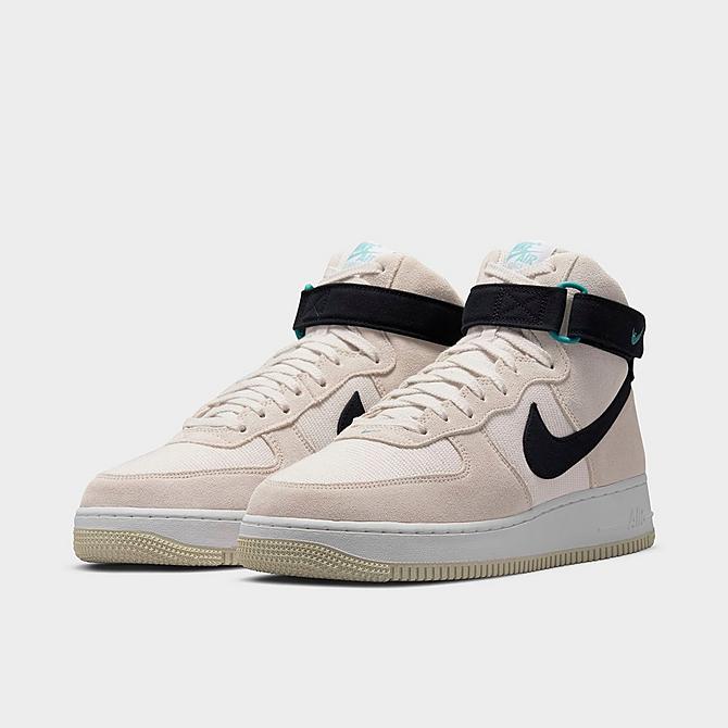 Three Quarter view of Men's Nike Air Force 1 High '07 LX Casual Shoes in Light Orewood Brown/Off Noir/White/Washed Teal Click to zoom