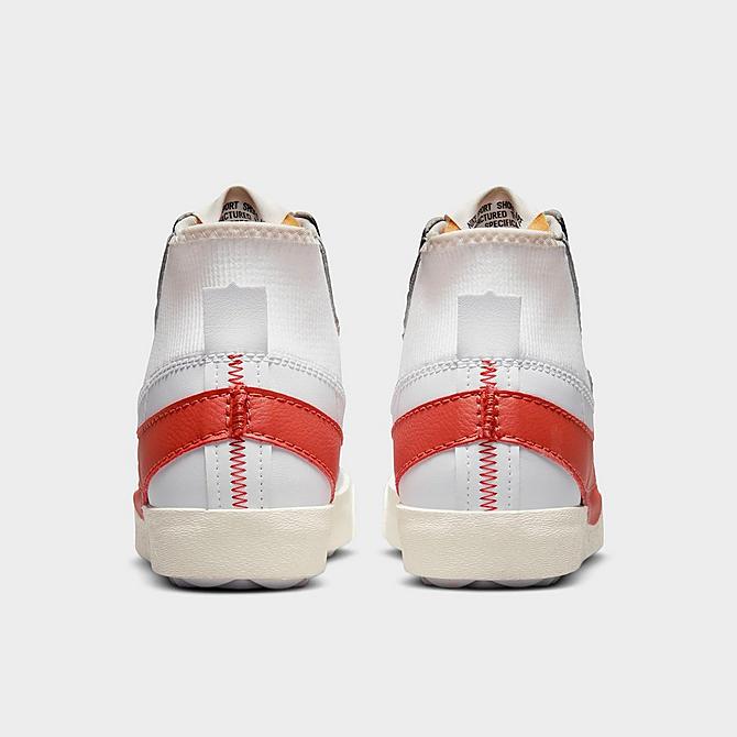 Left view of Men's Nike Blazer Mid '77 Jumbo Swoosh Casual Shoes in White/Sail/Total Orange/Mantra Orange Click to zoom