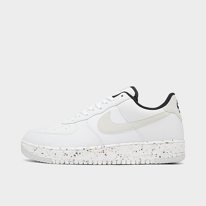Right view of Men's Nike Air Force 1 Crater Next Nature Casual Shoes in White/Light Bone/Volt/Black Click to zoom
