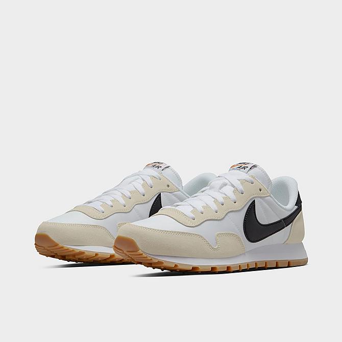 Three Quarter view of Men's Nike Air Pegasus 83 Casual Shoes in White/Gum Light Brown/Black Click to zoom