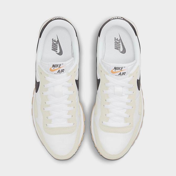 Back view of Men's Nike Air Pegasus 83 Casual Shoes in White/Gum Light Brown/Black Click to zoom