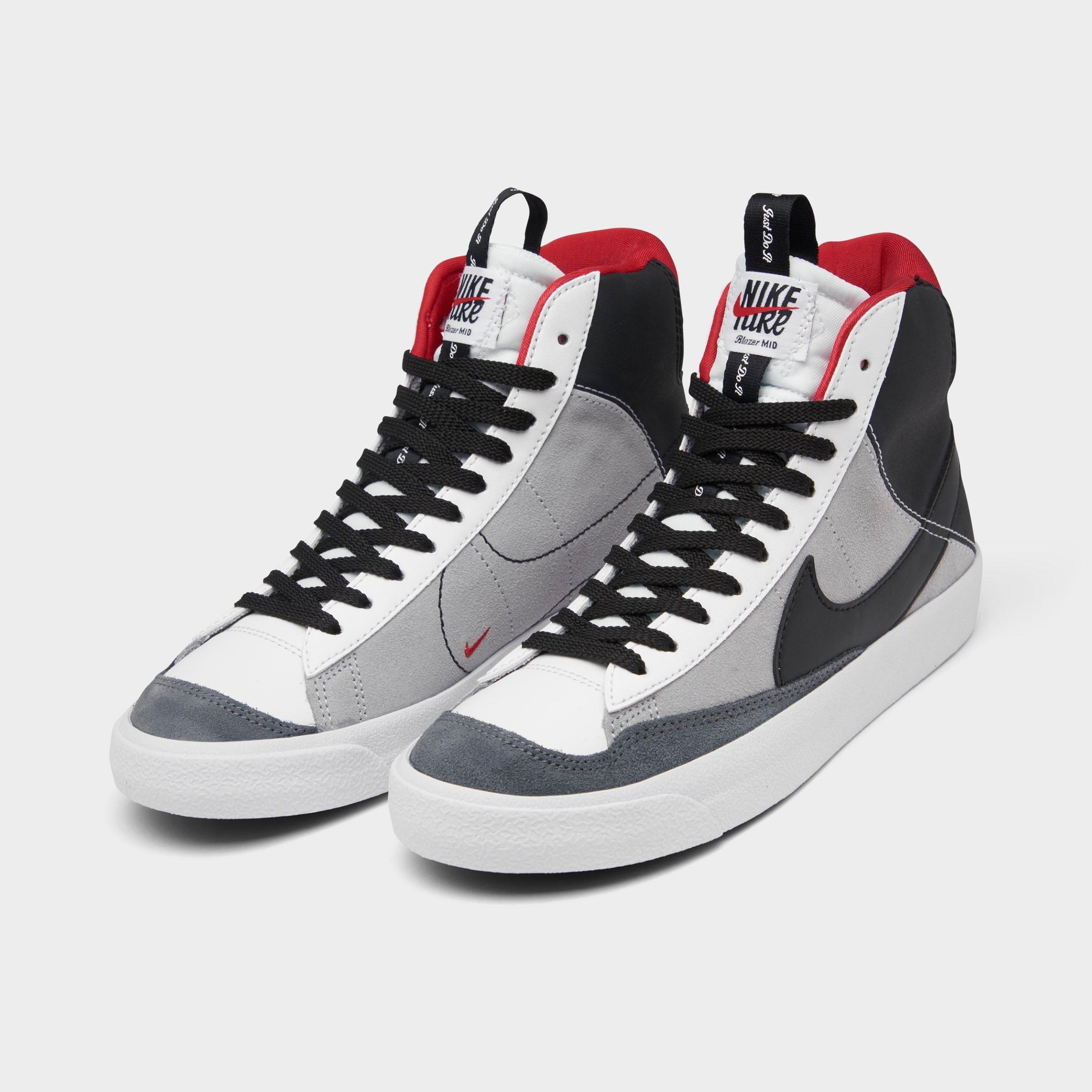 nike blazer mid 77 white black university red