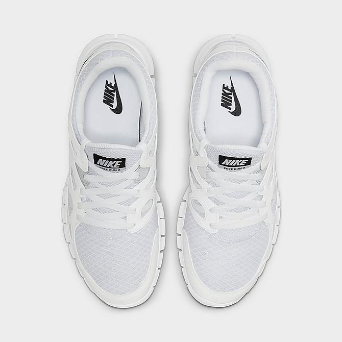Back view of Men's Nike Free Run 2 Running Shoes in White/Pure Platinum/Black Click to zoom