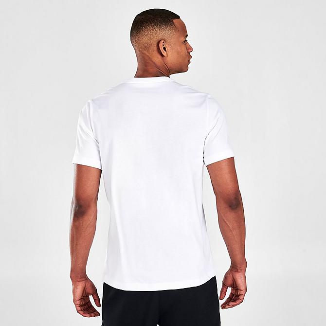 Back Right view of Men's Jordan Jumpman Altitude Graphic Print Short-Sleeve T-Shirt in White/Light Curry Click to zoom