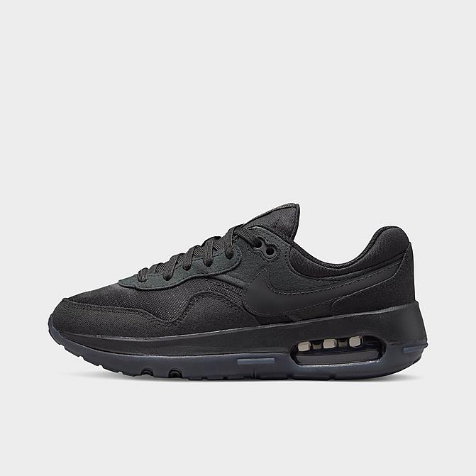 Right view of Big Kids' Nike Air Max Motif Casual Shoes in Black/Anthracite/Black Click to zoom