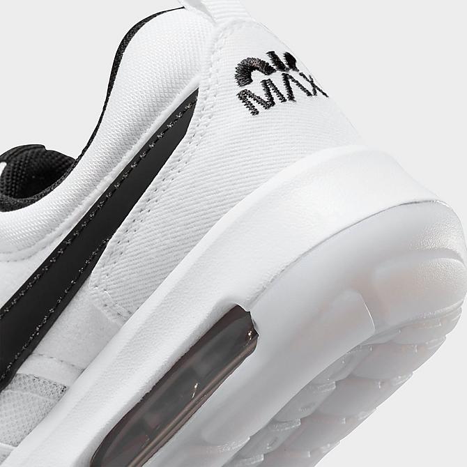 Front view of Little Kids' Nike Air Max Motif Casual Shoes in White/Black/White Click to zoom