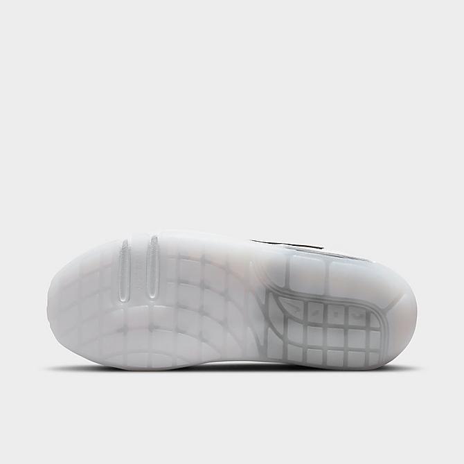 Bottom view of Little Kids' Nike Air Max Motif Casual Shoes in White/Black/White Click to zoom