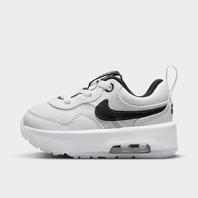 Right view of Kids' Toddler Nike Air Max Motif Casual Shoes in White/Black/White Click to zoom