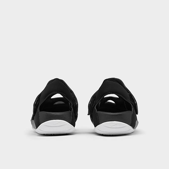Left view of Kids' Toddler Nike Sunray Protect 3 Slide Sandals in Black/White Click to zoom
