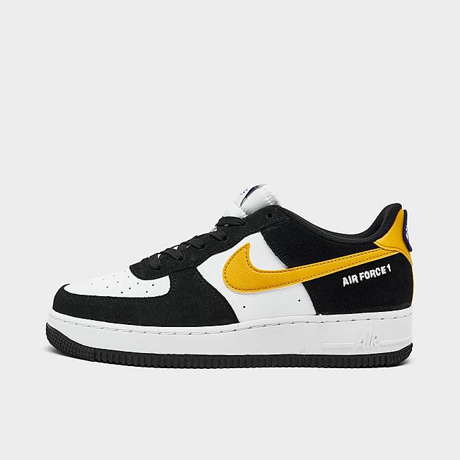 Right view of Big Kids' Nike Air Force 1 LV8 Casual Shoes in Black/Dark Sulfur/White/Black Click to zoom
