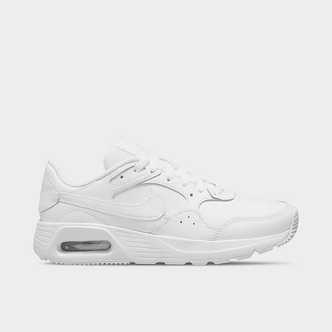 Left view of Women's Nike Air Max SC Leather Casual Shoes in White/White/White Click to zoom