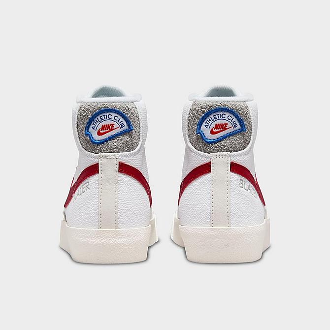 Left view of Big Kids' Nike Blazer Mid '77 SE Casual Shoes in White/Gym Red/Light Smoke Grey/Phantom Click to zoom
