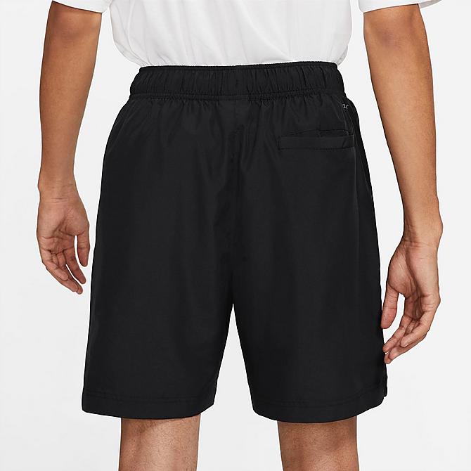 Back Left view of Men's Jordan Dri-FIT Zion Shorts in Black/White/Black Click to zoom