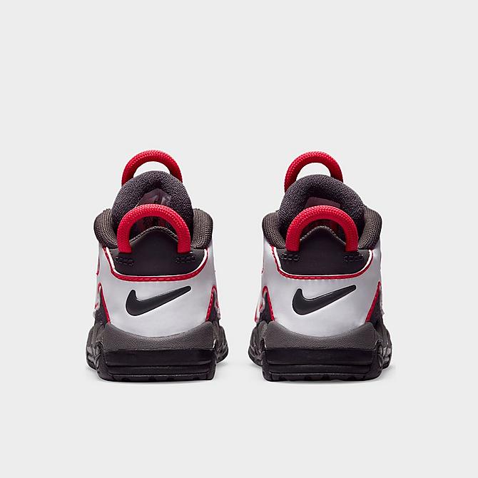 Left view of Kids' Toddler Nike Air More Uptempo Basketball Shoes in Medium Ash/Black/Siren Red/White Click to zoom