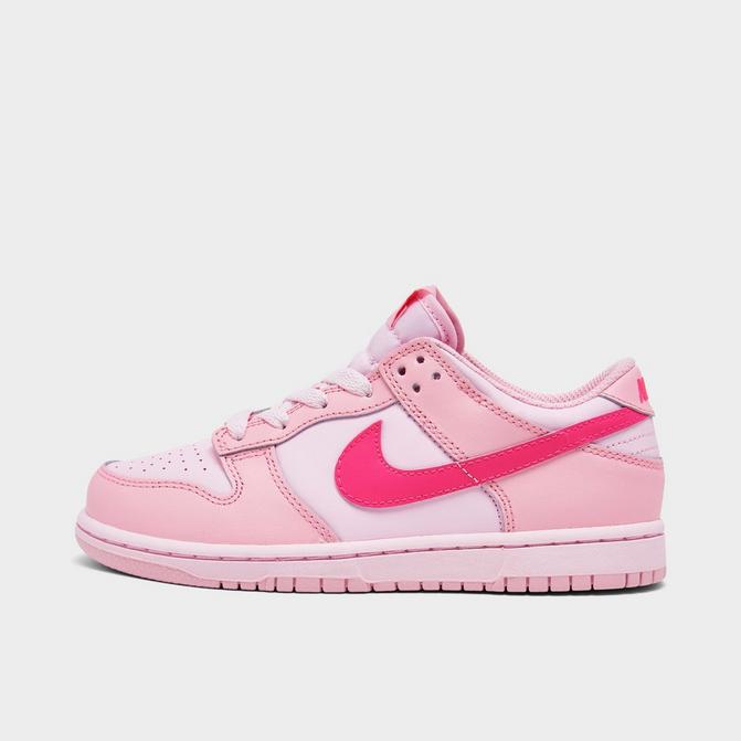 Pink kids nike store shoes