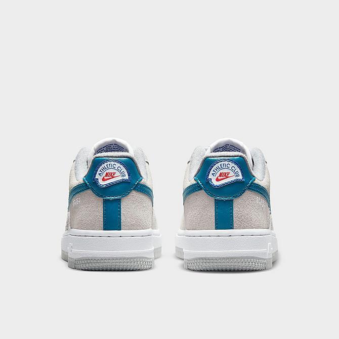 Left view of Little Kids' Nike Air Force 1 LV8 Casual Shoes in Light Smoke Grey/White/Light Smoke Grey/Marina Click to zoom