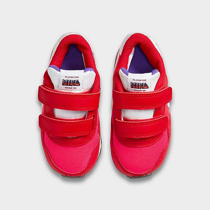 Back view of Kids' Toddler Nike MD Valiant SE Casual Shoes in Siren Red/White/University Red/Psychic Purple Click to zoom
