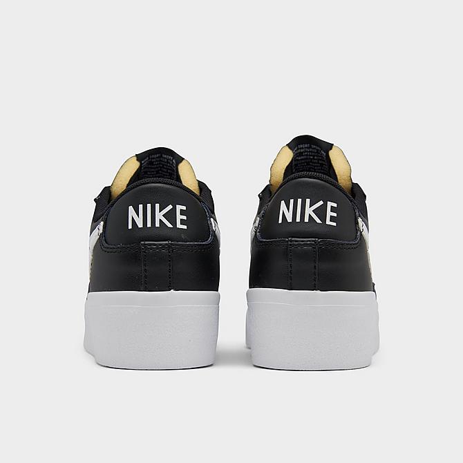 Left view of Women's Nike Blazer Low Platform Casual Shoes in Black/Black/Black/White Click to zoom