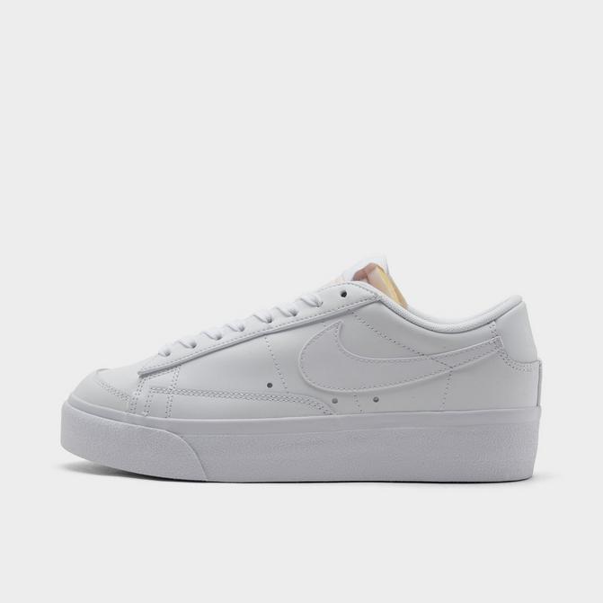 all white nike blazers low