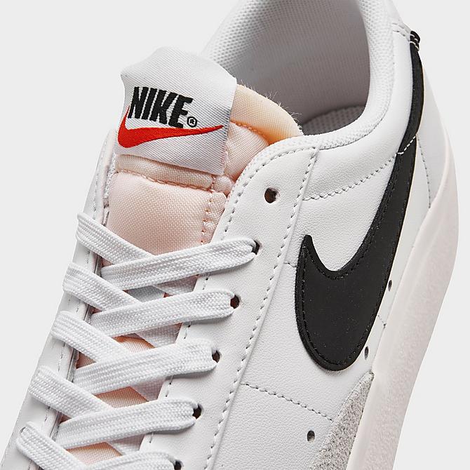 Front view of Women's Nike Blazer Low Platform Casual Shoes in White/Sail/Team Orange/Black Click to zoom