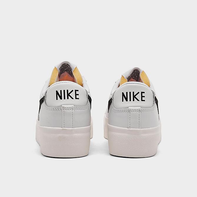 Left view of Women's Nike Blazer Low Platform Casual Shoes in White/Sail/Team Orange/Black Click to zoom