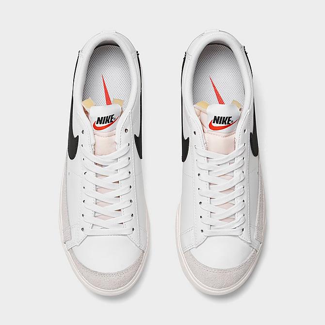 Back view of Women's Nike Blazer Low Platform Casual Shoes in White/Sail/Team Orange/Black Click to zoom