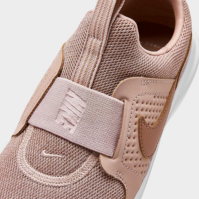 Front view of Women's Nike AD Comfort Casual Shoes in Pink Oxford/Fossil Rose/Whisper White/Siren Red Click to zoom