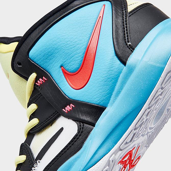 Front view of Big Kids' Nike Kyrie Infinity SE Basketball Shoes in White/Citron Tint/Baltic Blue/Bright Crimson Click to zoom