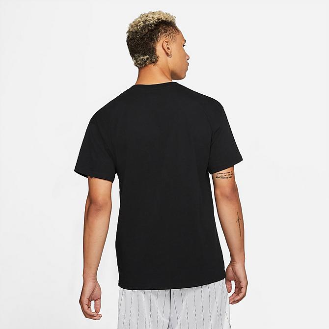 Back Left view of Men's Nike Basketball 90s Script Short-Sleeve T-Shirt in Black Click to zoom