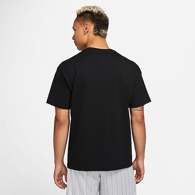 Back Left view of Men's Nike Basketball Player Graphic T-Shirt in Black Click to zoom