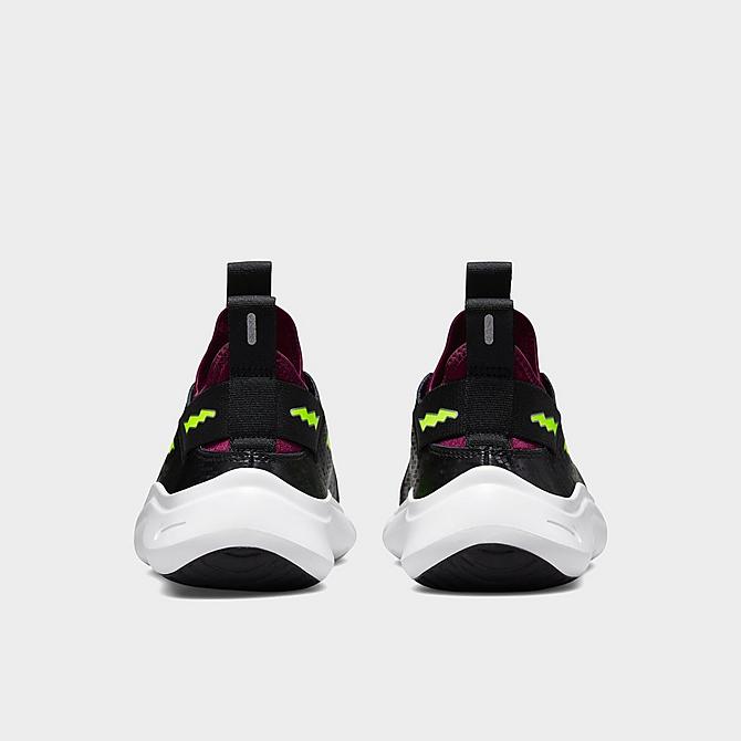 Left view of Big Kids' Nike Flex Plus SE Road Running Shoes in Sangria/Black/White/Volt Click to zoom