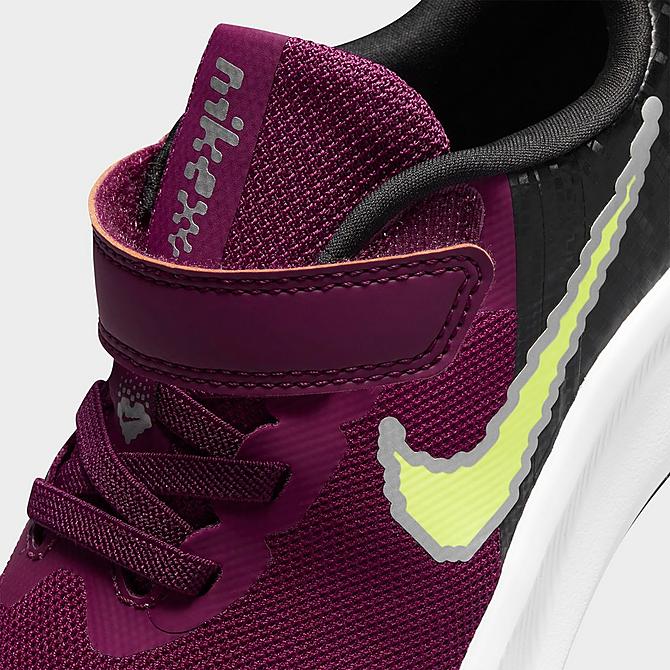 Front view of Little Kids' Nike Star Runner 3 SE Hook-and-Loop Running Shoes in Sangria/Volt/Black/White Click to zoom