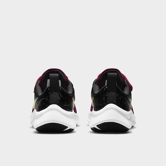 Left view of Little Kids' Nike Star Runner 3 SE Hook-and-Loop Running Shoes in Sangria/Volt/Black/White Click to zoom