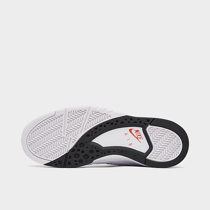 Bottom view of Men's Nike Air Flight Lite Mid Casual Shoes in White/Black Click to zoom
