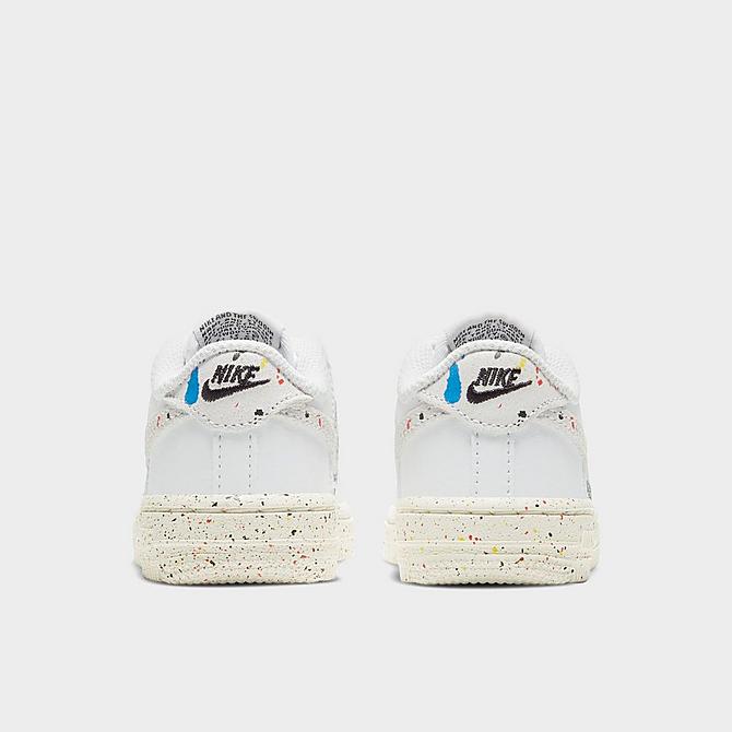 Left view of Kids' Toddler Nike Air Force 1 Paint Splatter Casual Shoes in White/Sail/White/White Click to zoom
