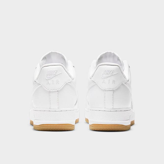 Left view of Men's Nike Air Force 1 '07 Gum Casual Shoes in White/White/Gum Light Brown Click to zoom
