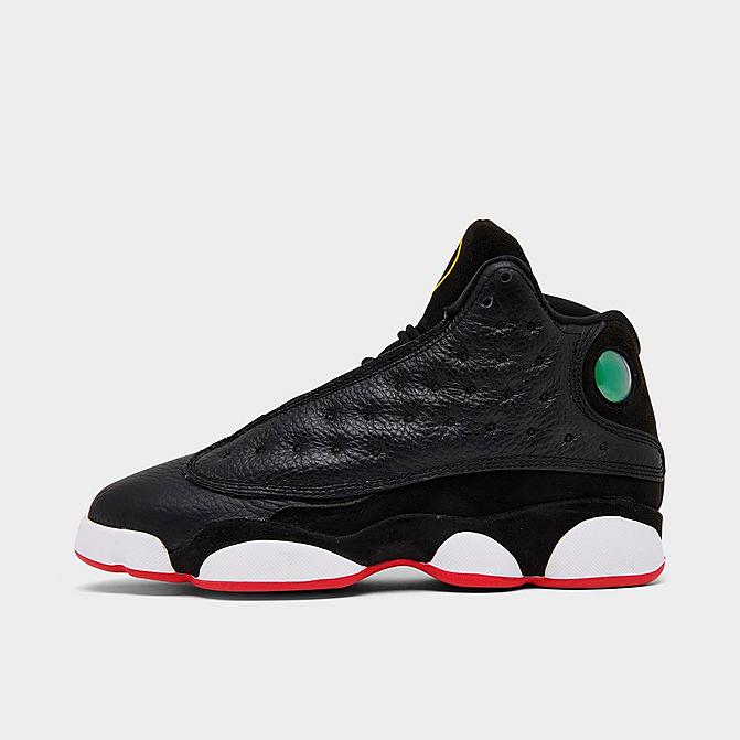 Right view of Big Kids' Air Jordan Retro 13 Basketball Shoes in Black/True Red/White Click to zoom