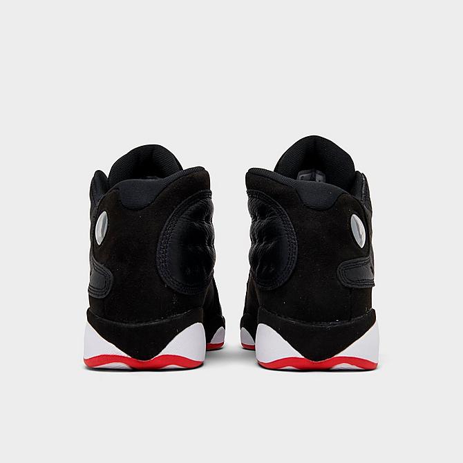 Left view of Big Kids' Air Jordan Retro 13 Basketball Shoes in Black/True Red/White Click to zoom