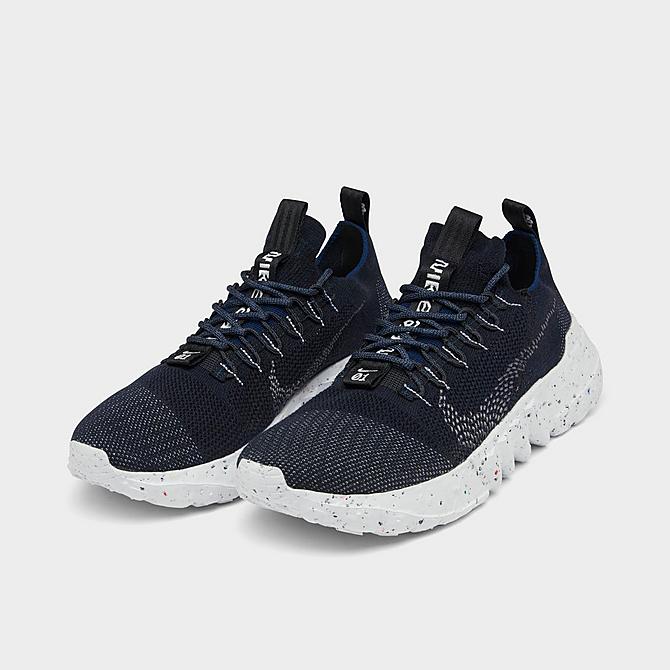 Three Quarter view of Men's Nike Space Hippie 01 Casual Shoes in Black/Off Noir/Midnight Navy/Dark Grey Click to zoom