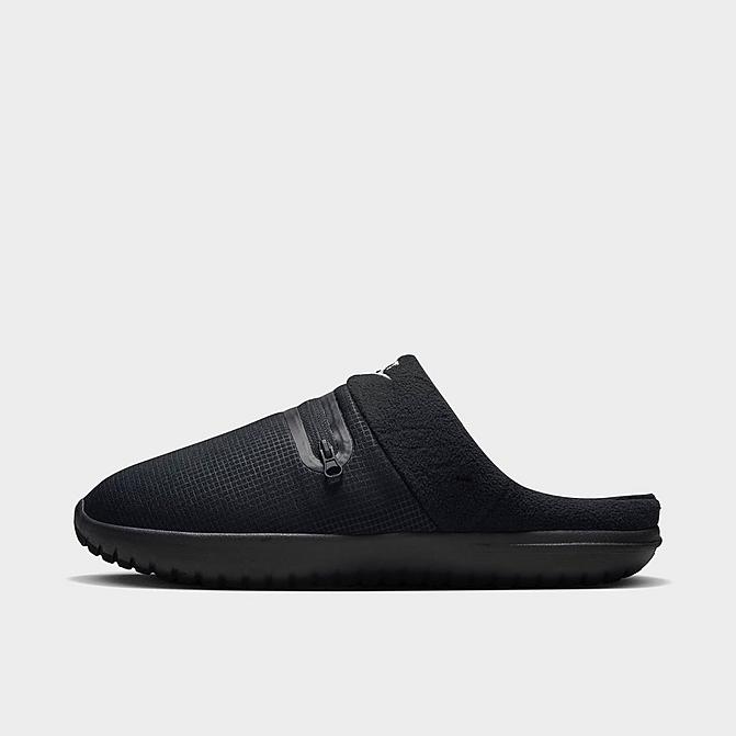 Right view of Men's Nike Burrow Slippers in Black/Black/Phantom Click to zoom