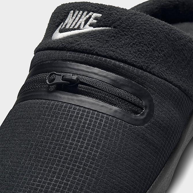 Front view of Men's Nike Burrow Slippers in Black/Black/Phantom Click to zoom