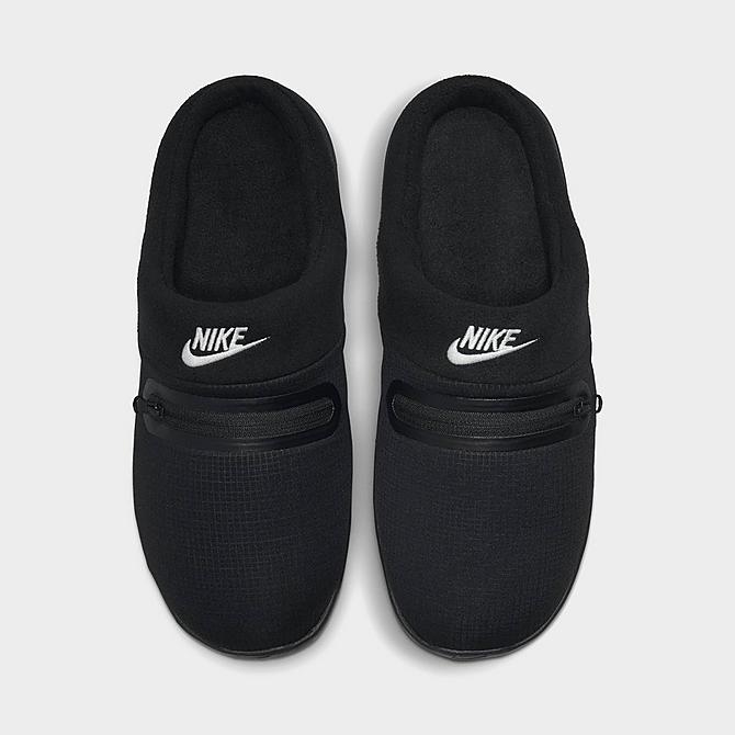 Back view of Men's Nike Burrow Slippers in Black/Black/Phantom Click to zoom