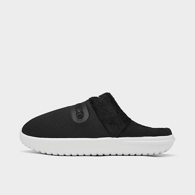 Right view of Women's Nike Burrow Casual Slippers in Black/White Click to zoom