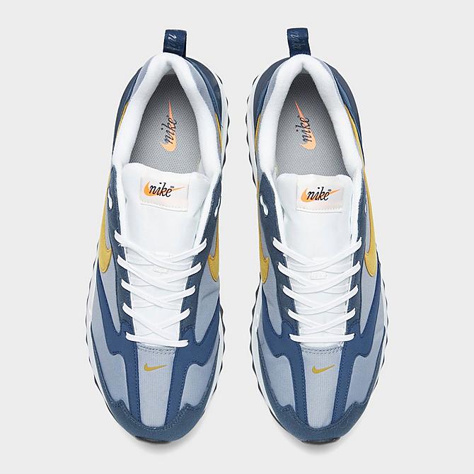 Back view of Men's Nike Air Max Dawn Next Nature Casual Shoes in Particle Grey/Dark Citron/Armory Navy/Light Bone/Black/Total Orange Click to zoom