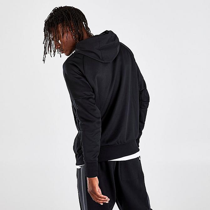 Back Right view of Men's Nike Air Max Full-Zip Hoodie in Black Click to zoom